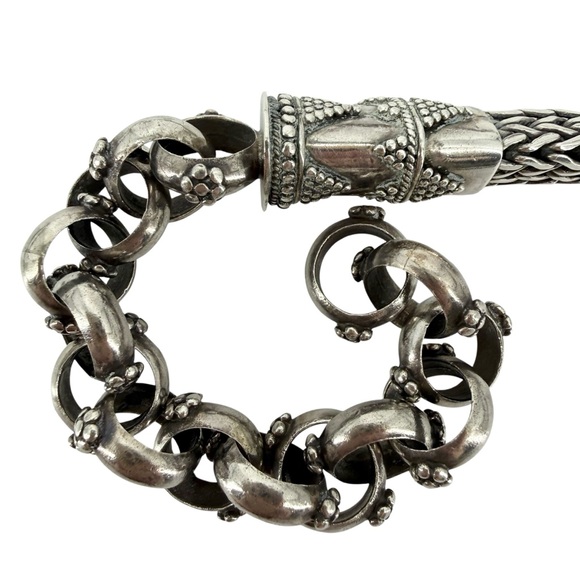 John Hardy Vintage Wheat Sterling Silver Chain Belt Necklace 34” Collectors Item - Picture 6 of 10